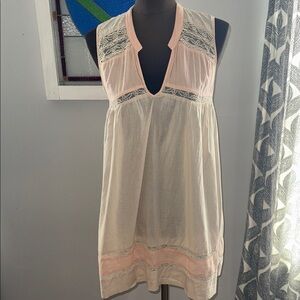 Fleurette Edwardian Style Sleeveless Mini Dress SZ XS